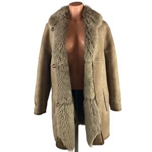 Genuine Shearling Sheepskin Penny Lane Ranch Coat 48/38 M-L